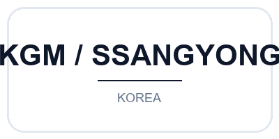 KGM / SsangYong araç markası yedek parça